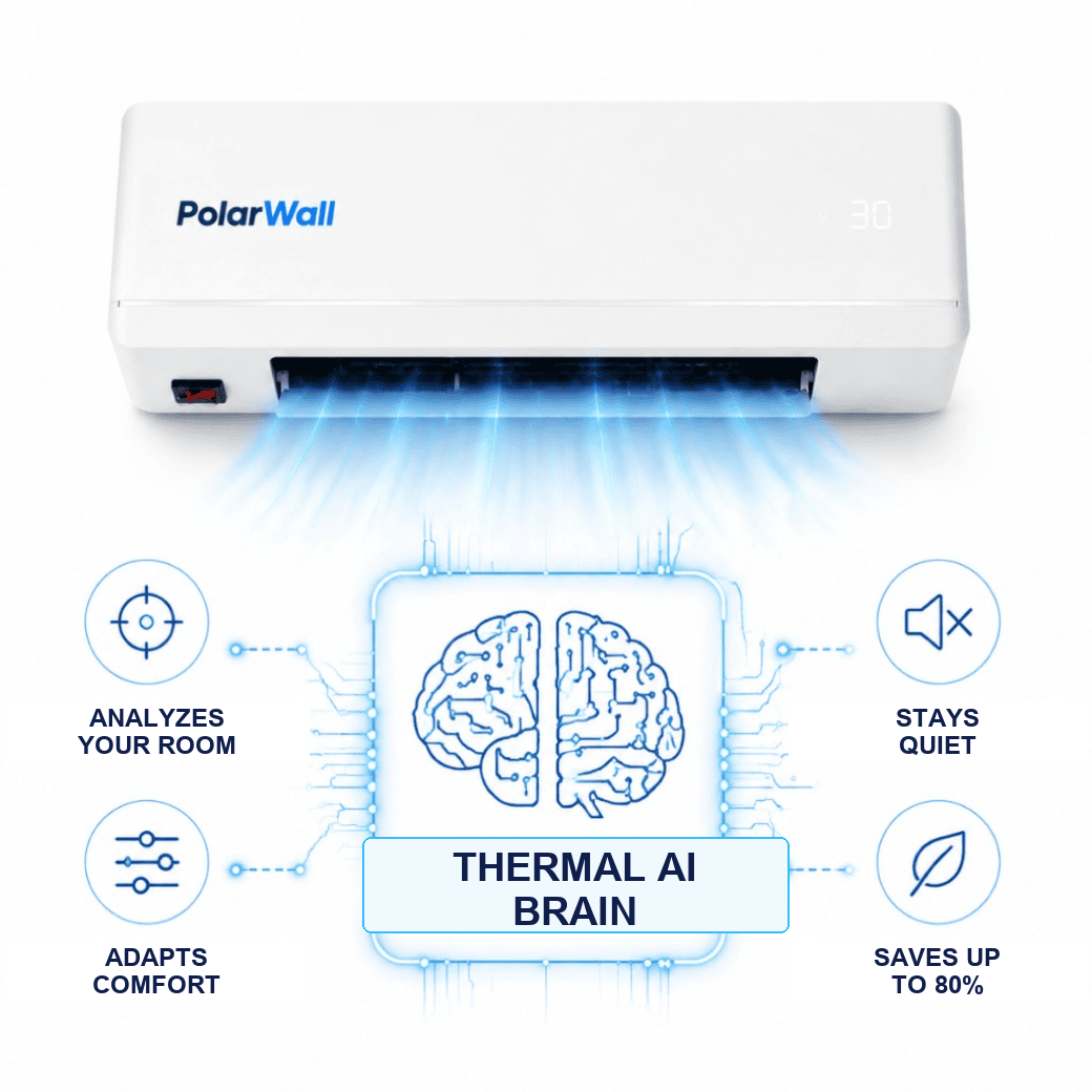 PolarWall — 4-in-1 wall-mounted air conditioner, ultra slim, without external unit